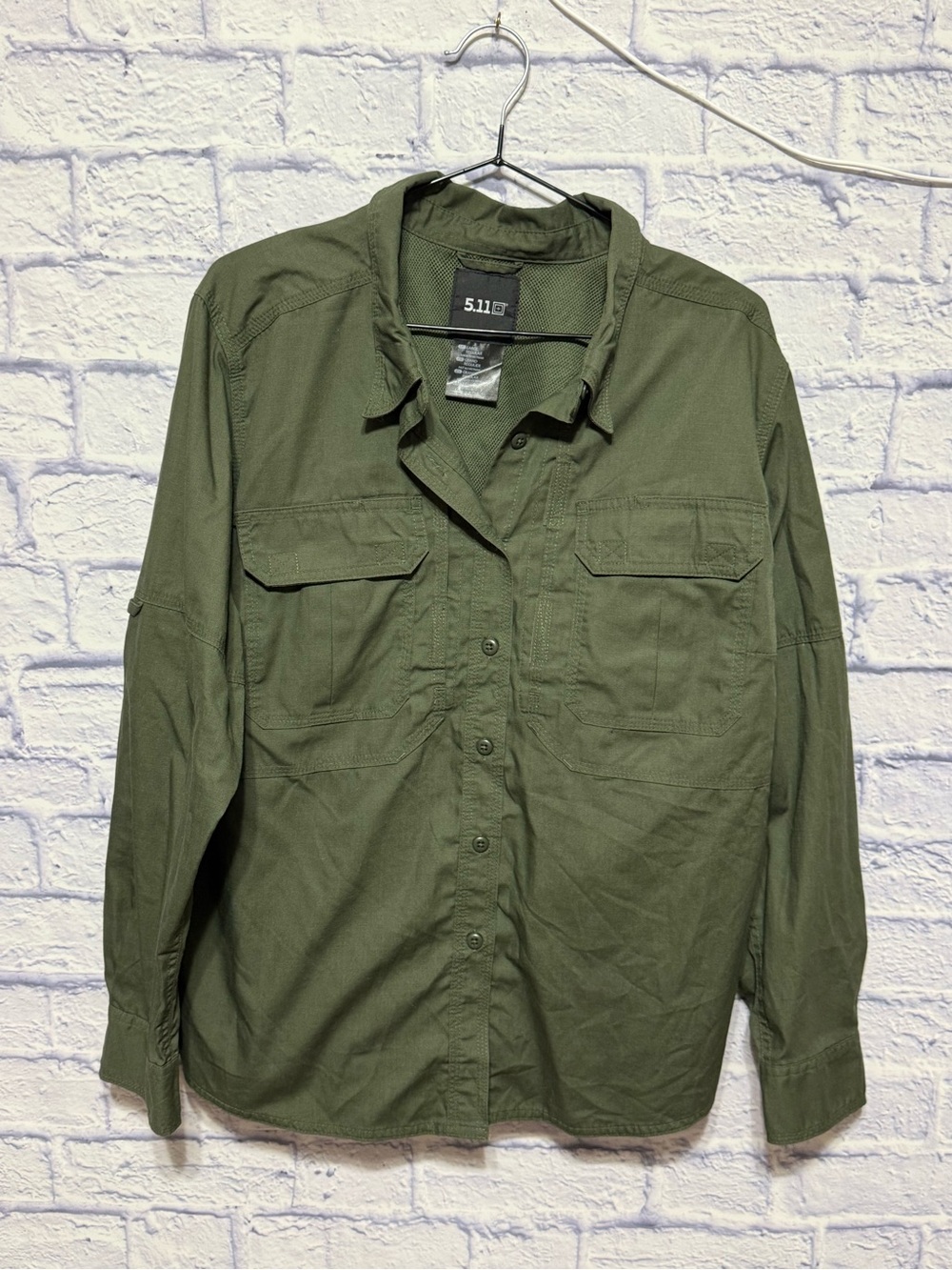5.11 Tactical Women’s Taclite Pro Long Sleeve Shirt – TDU Green – Size Large